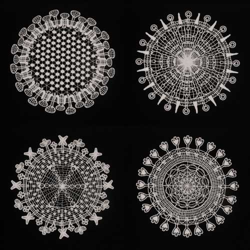 Image: Laura Splan, Doilies (SARS, Flu, Herpes, Hepadna)